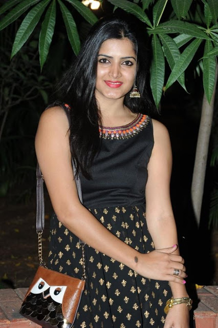 Pavani Gangireddy Long Hair In Sleeveless Black Dress 17